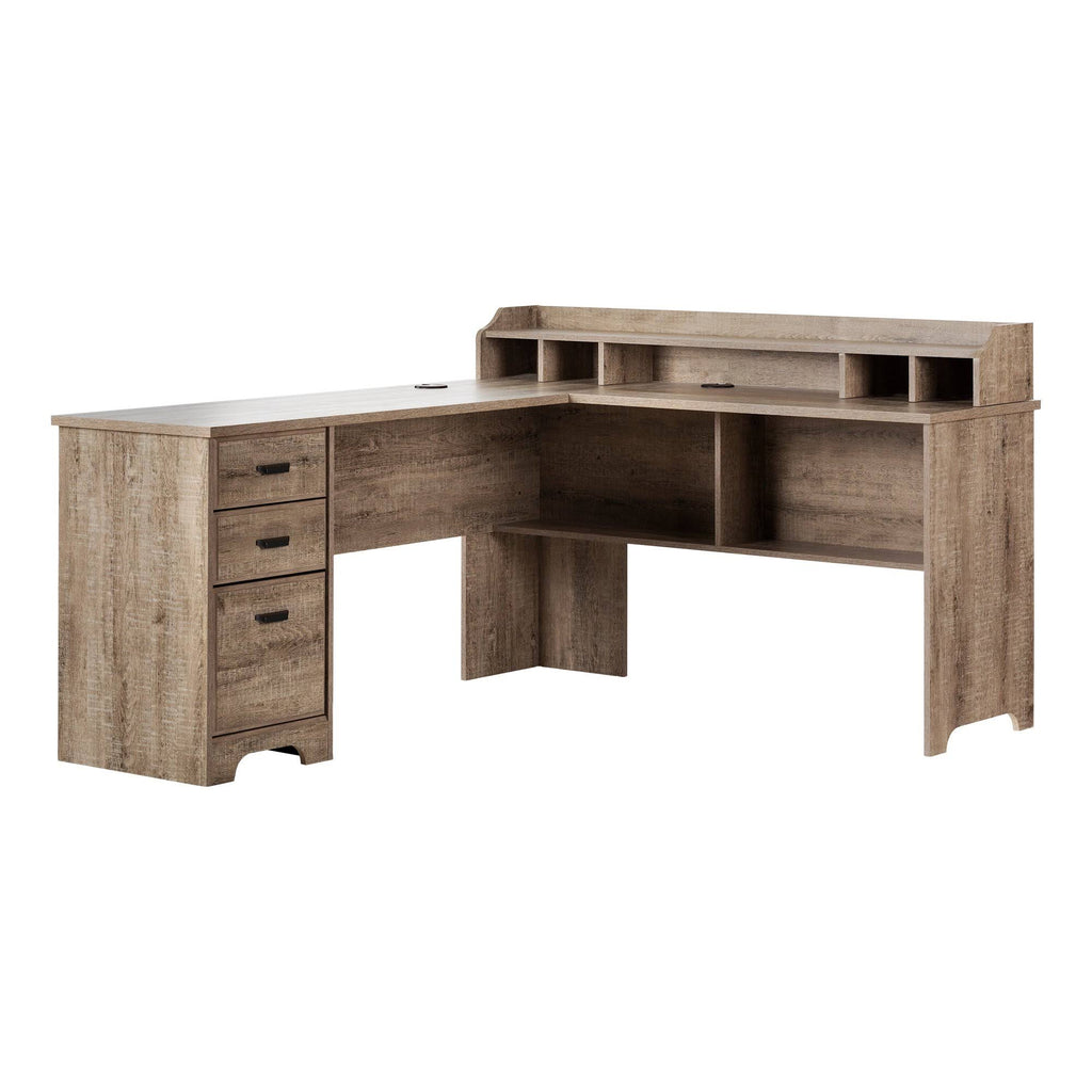 Weathered Oak L-Shaped Desk N31124