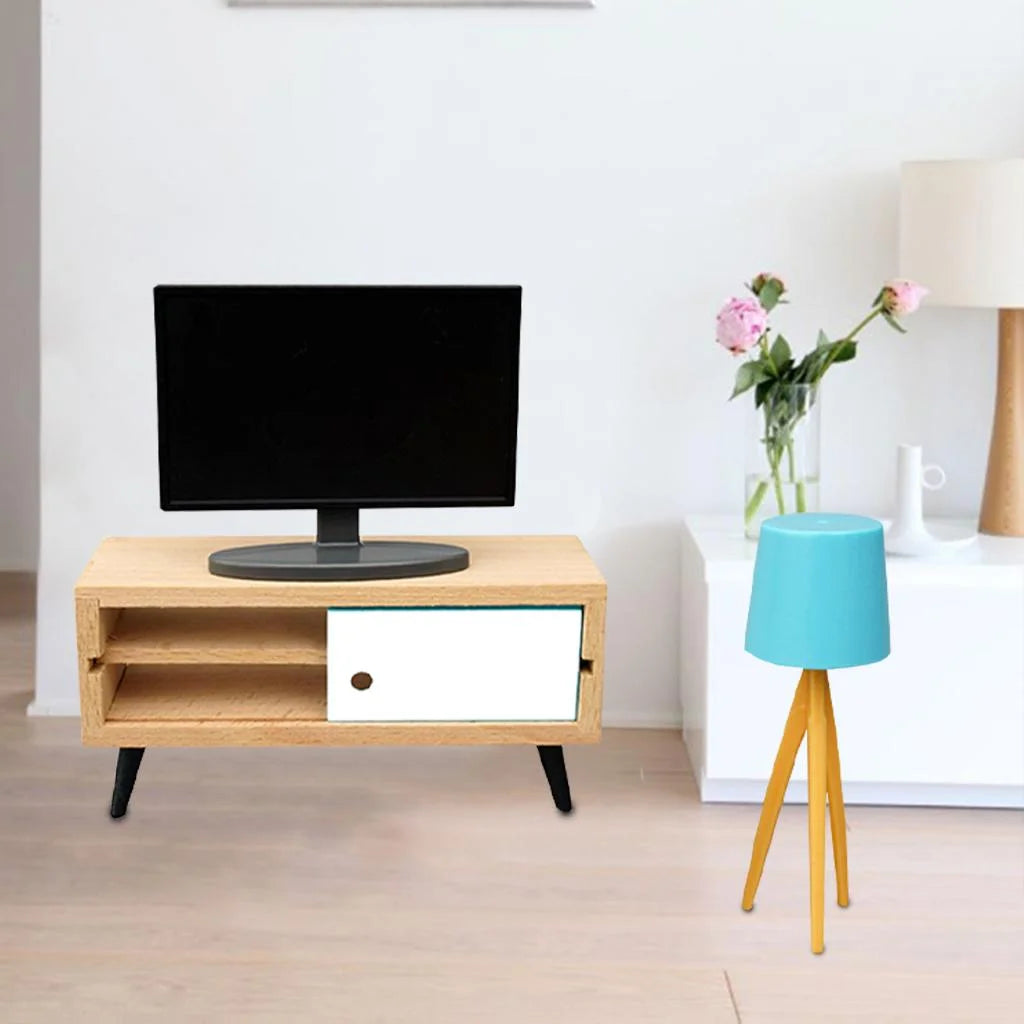 Dollhouse Miniature Furniture TV Cabinet Set A490