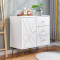 White 1 Door 3 Drawers Kitchen Buffet Storage Cabinet O455167