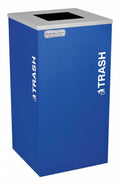 Blue Plastic Square Trash Can S3598