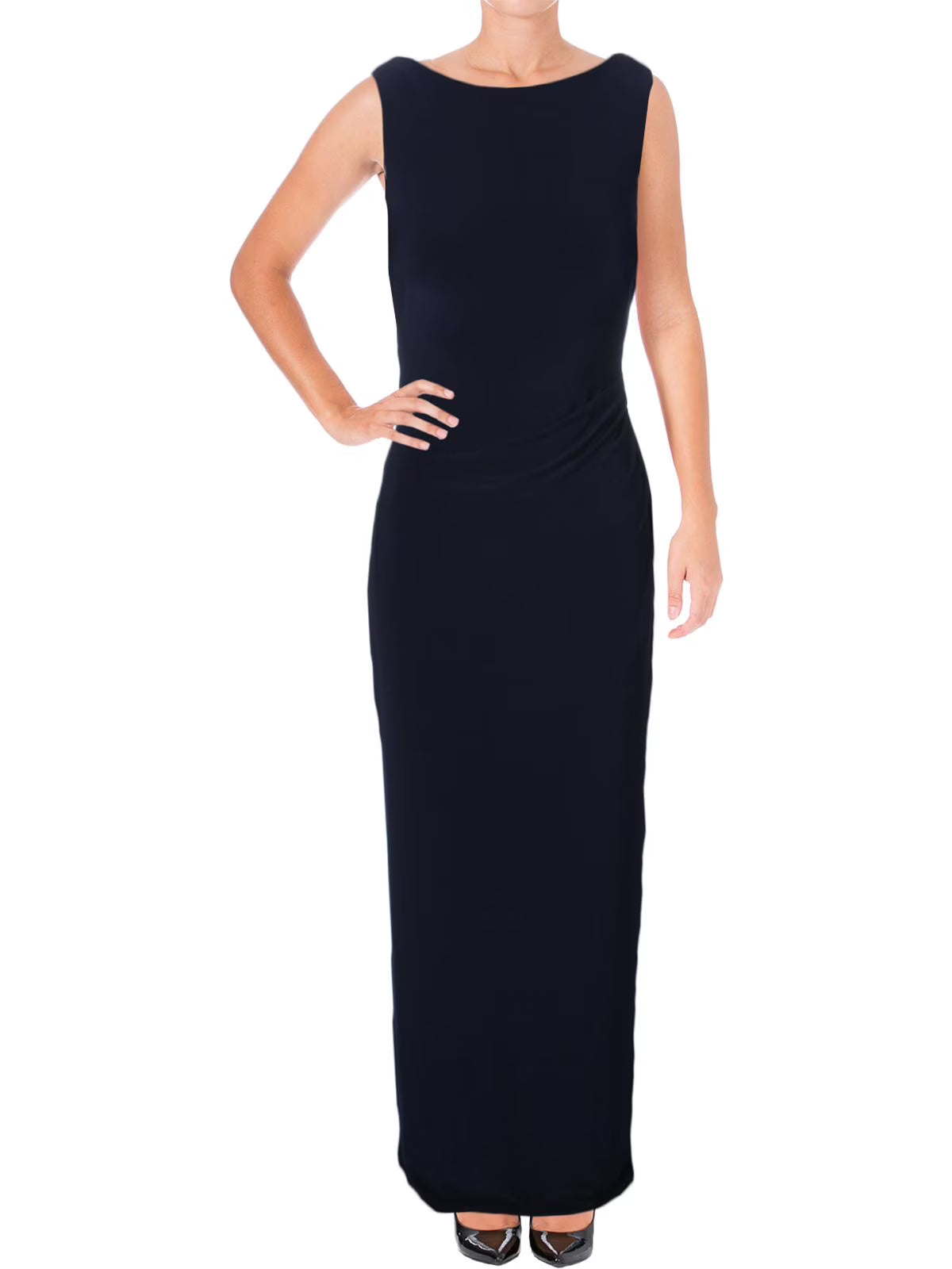 Sequined Cowl Back Evening Dress X7893