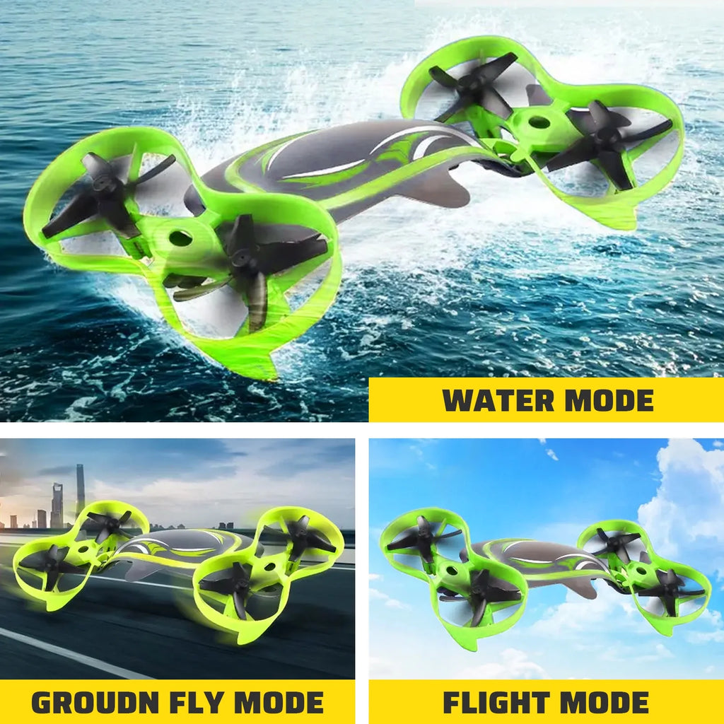 Mini 3 in 1 Remote Control Drone, 360 Degrees Flip, Green N32418