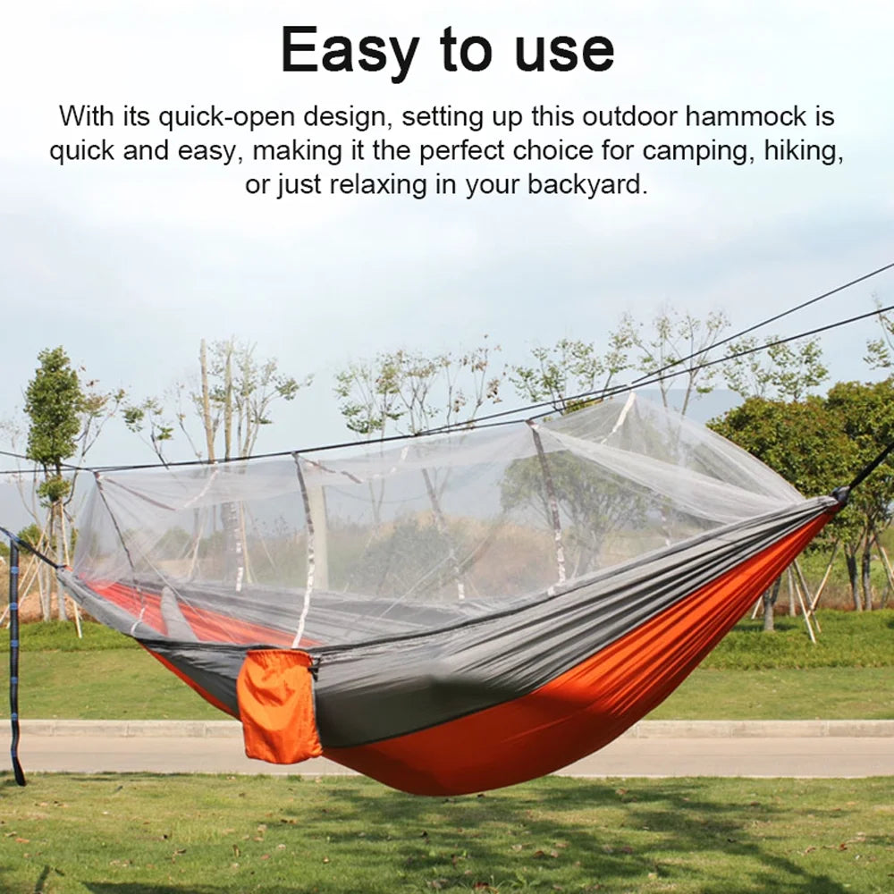 Quick-Opening Hammock with Mosquito Net Portable Nylon X3261
