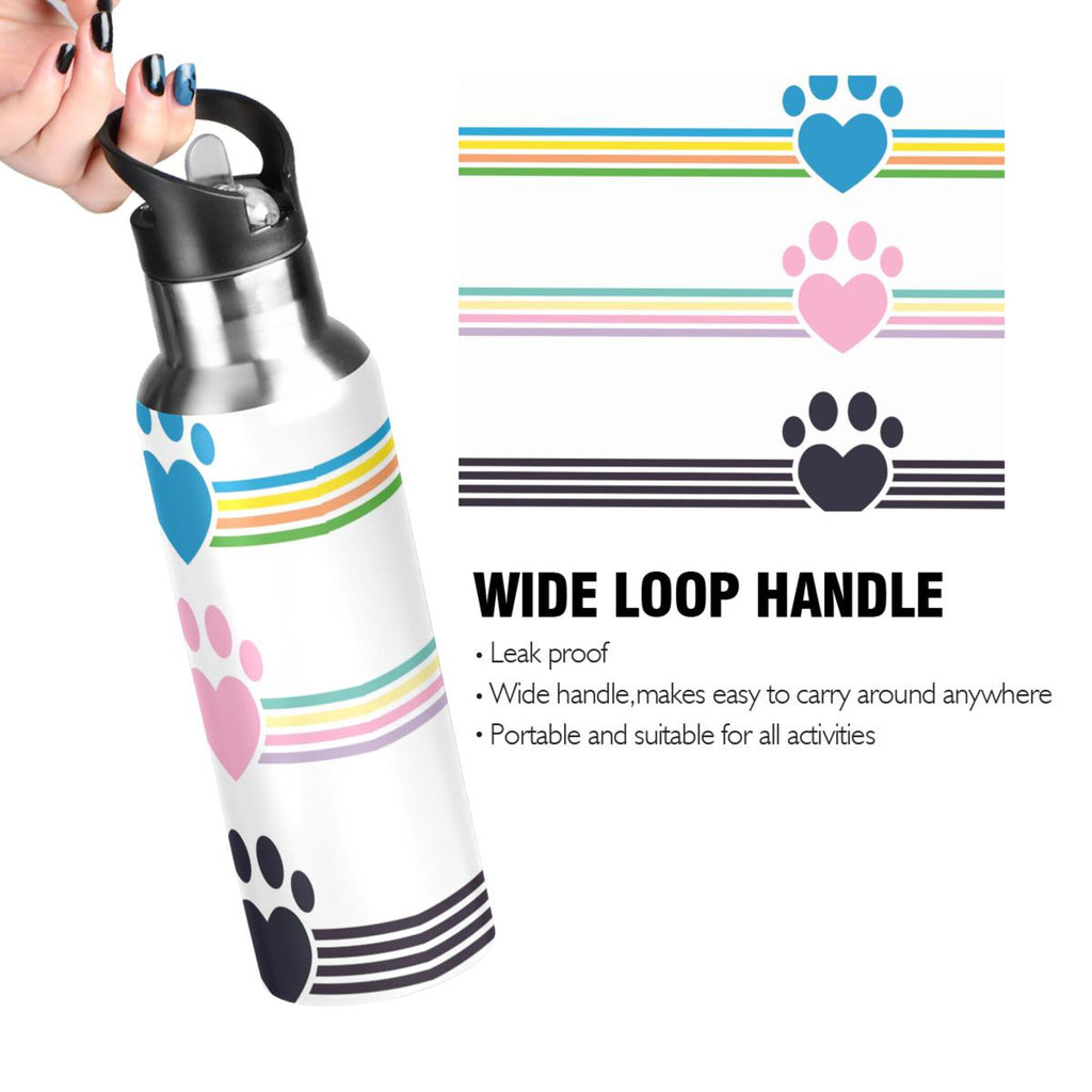 Stainless Steel Water Bottle with Straw Lid 20 OZ D4061