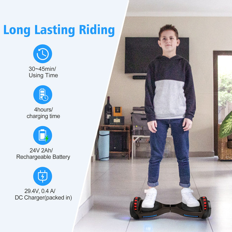 6.5" Two Wheel Self Balancing Scooter with LED Lights X1579