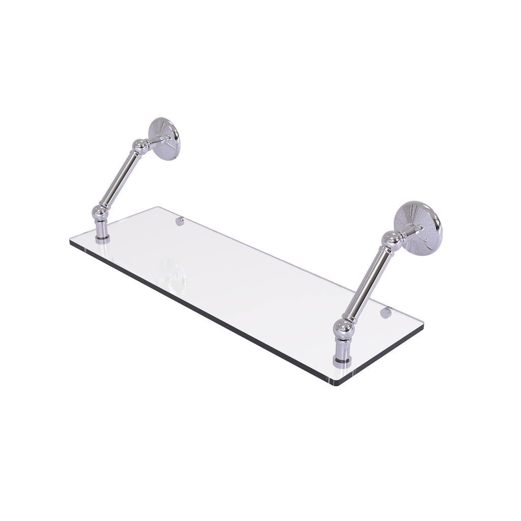 Polished Chrome Floating Glass Shelf X819