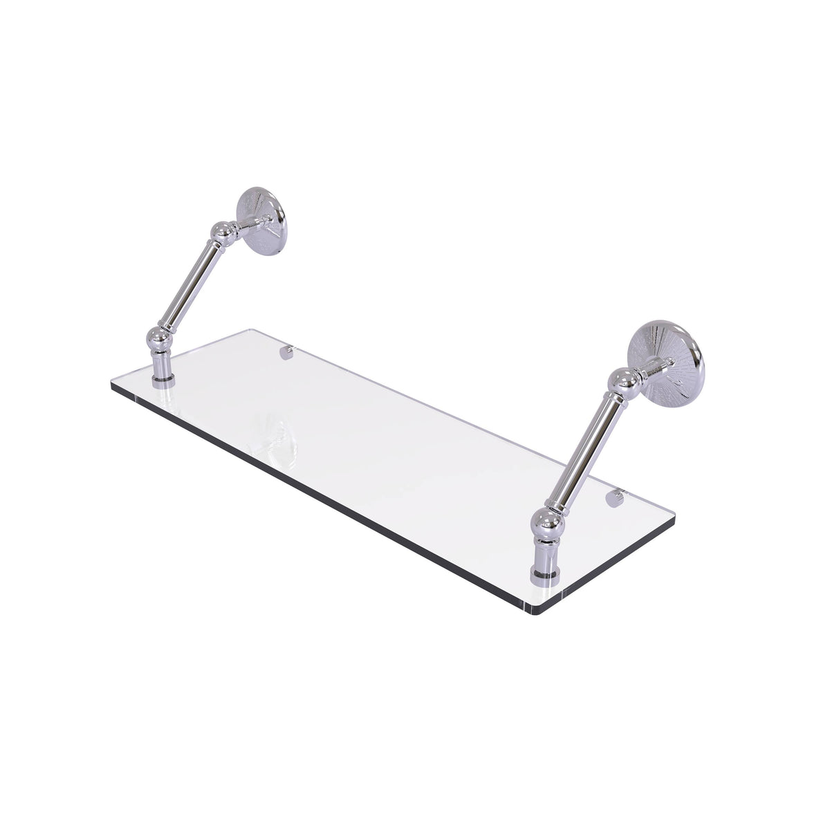 Polished Chrome Floating Glass Shelf X819