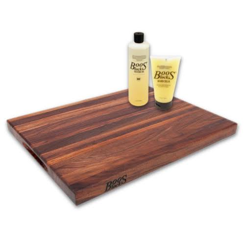 4 Piece Walnut Cutting Board Care and Maintenance Kit, 20 x 15 inch Q732