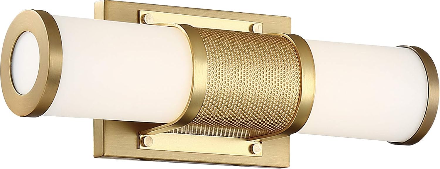 Brushed Brass LED Vanity with Frosted Lens Z42957