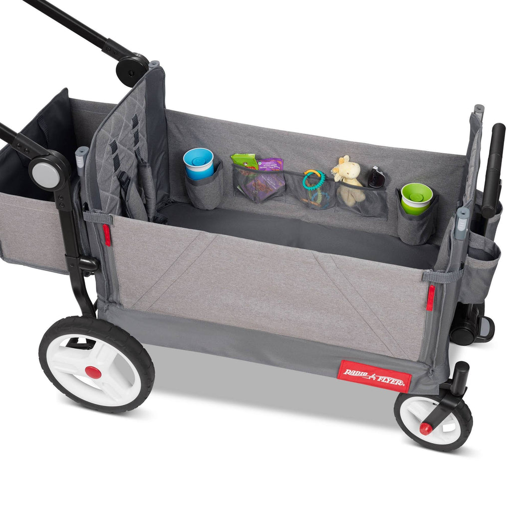 Grey Stroller Wagon with Canopy and Bag O93329