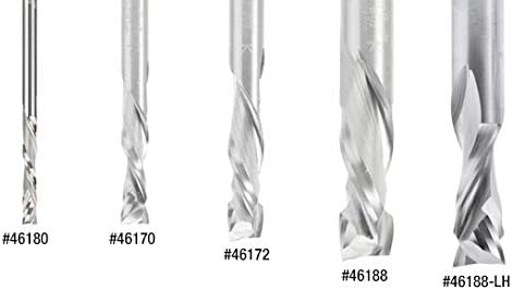 CNC Solid Carbide Compression Spiral 1/4 Dia x 7/8 x 1/4 Shank D161