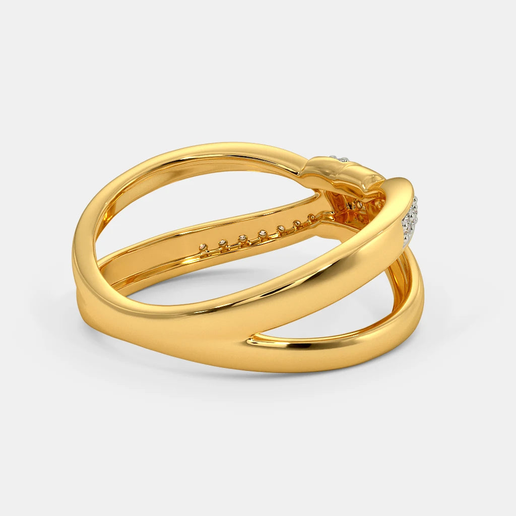 18Kt Gold Diamond Ring with 0.136 Ct Diamonds D243349