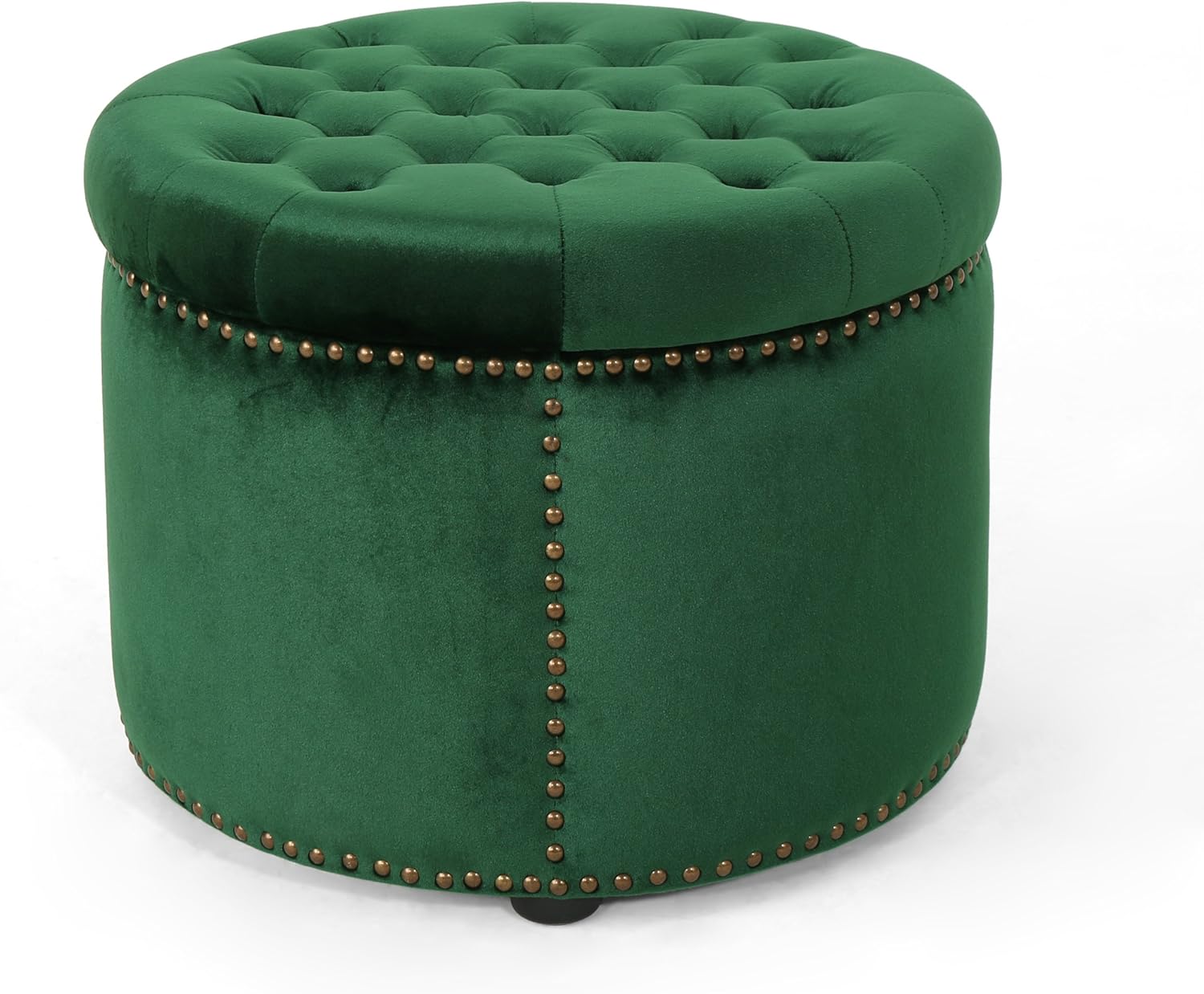 Emerald Velvet Tufted Ottoman B278