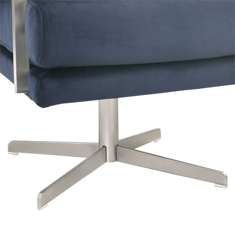 Blue Swivel Accent Chair Y5795