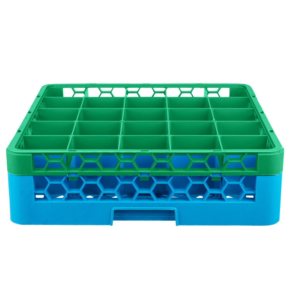 Green Color-Coded Glass Rack with 1 Extender V2291