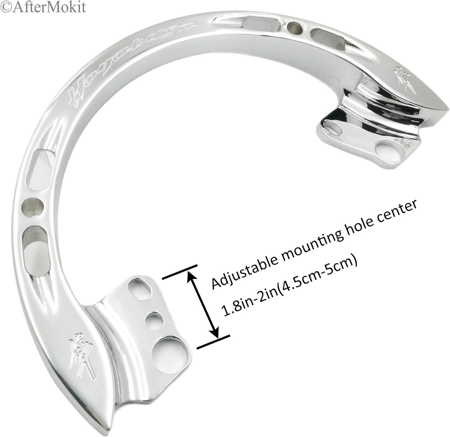 Chrome Rear Handle Rail Pack of 2 U275