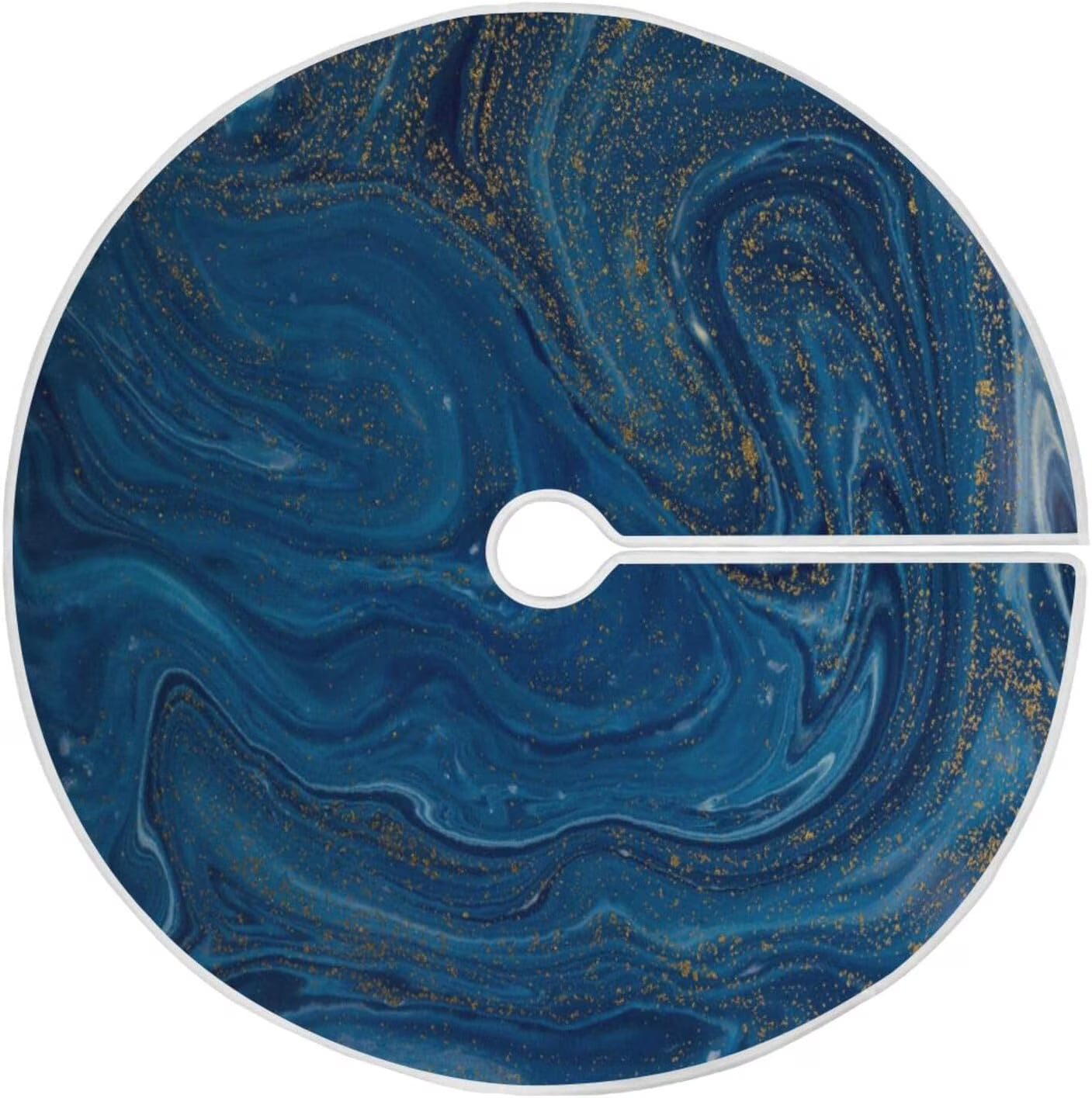 Blue Marble Pattern Christmas Tree Skirt X814087