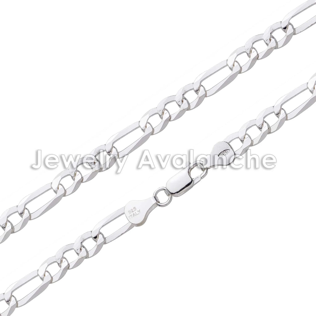 .925 Sterling Silver Figaro Link Chain Necklace 16 inches R66109