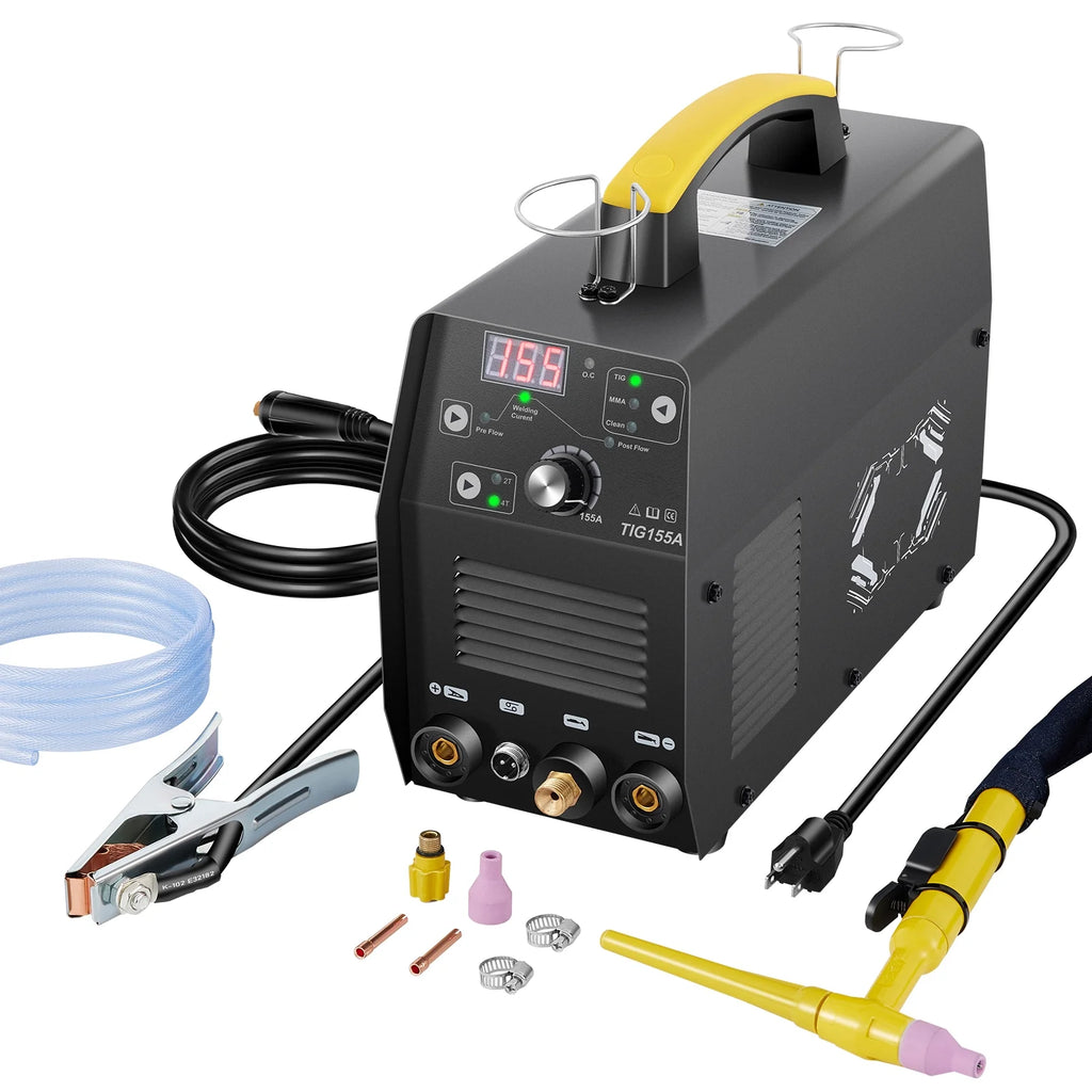 155Amp 3 in 1 TIG Welder, 110V High Frequency TIG/Stick/Clean Welding Machine V9450