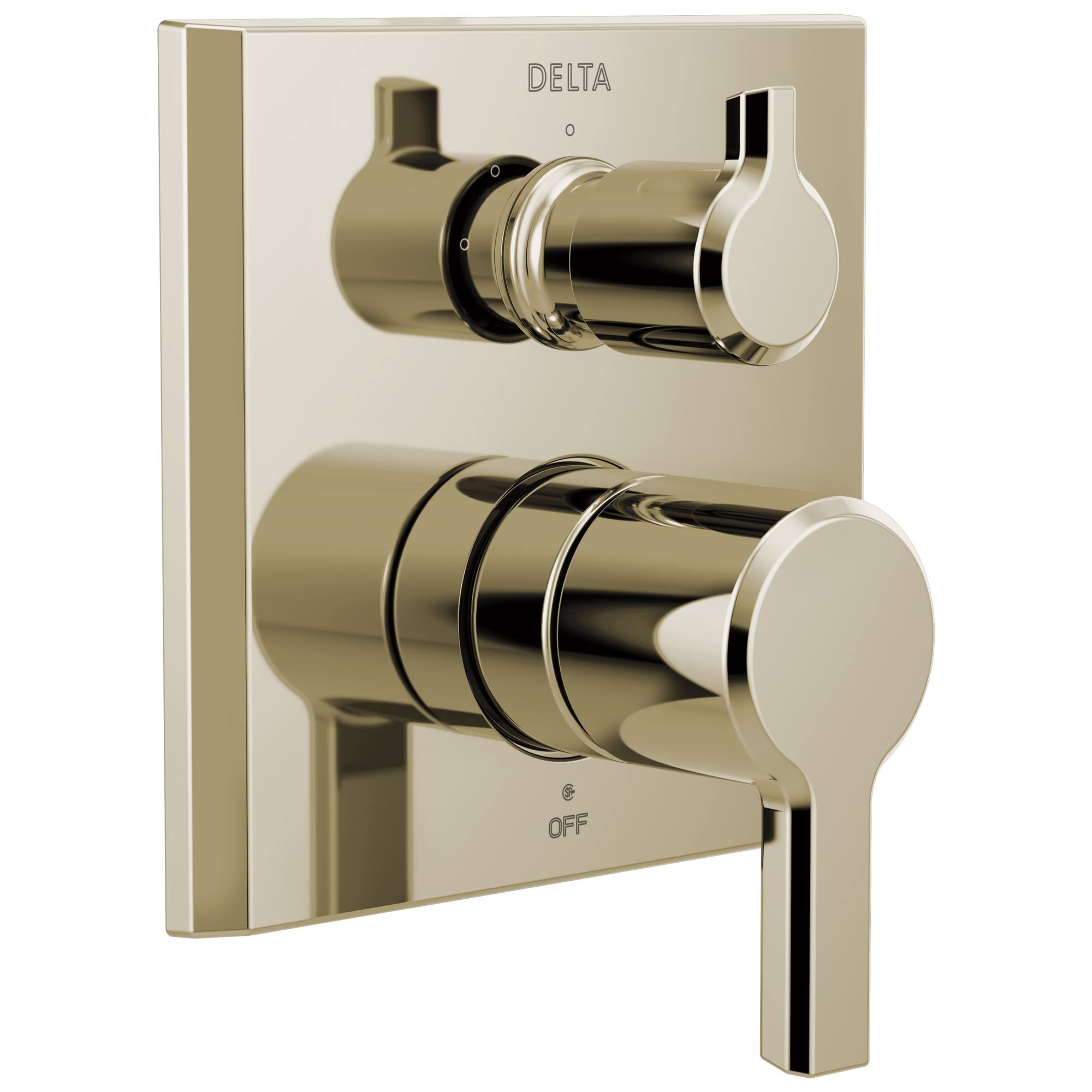 2-Handle Valve Trim with 3-Setting Diverter in Polished Nickel L774