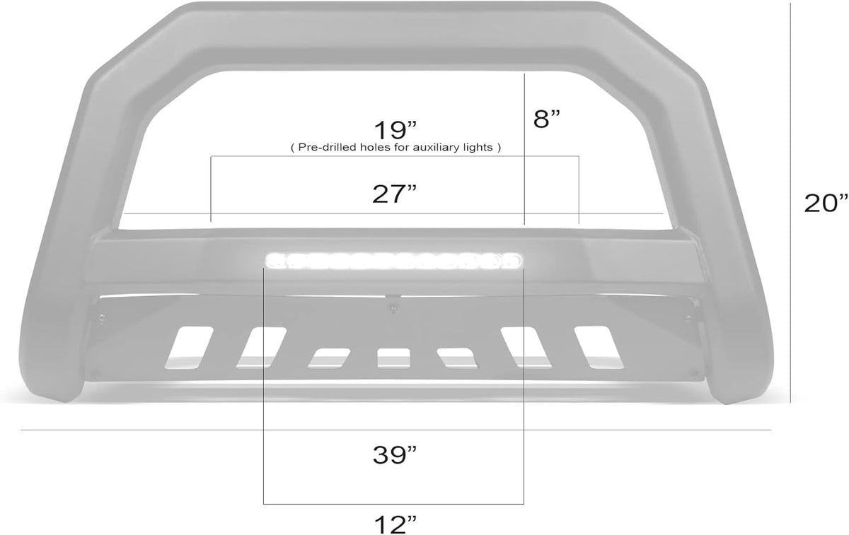 Matte Black LED Bull Bar D938909