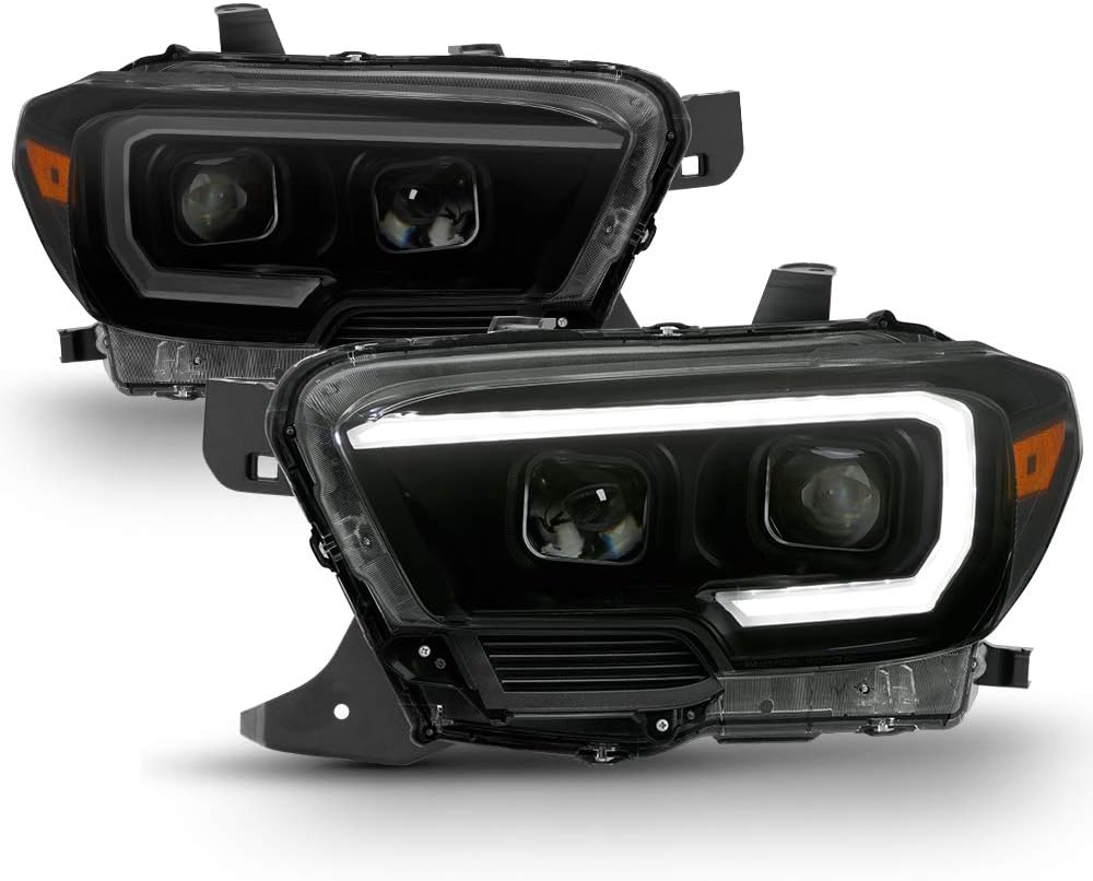 Black Smoked LED Sequential DRL Headlamps C55974