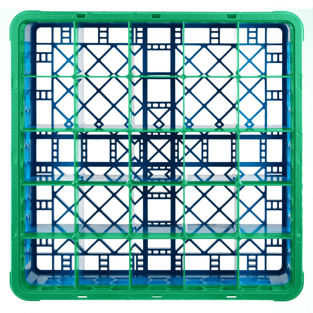Green Color-Coded Glass Rack with 1 Extender V2291