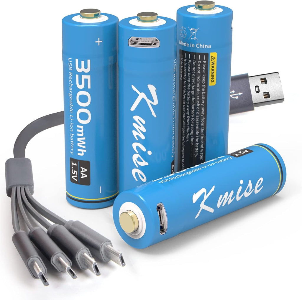 Rechargeable AA and AAA Lithium-Ion Batteries, 8-Pack P15965