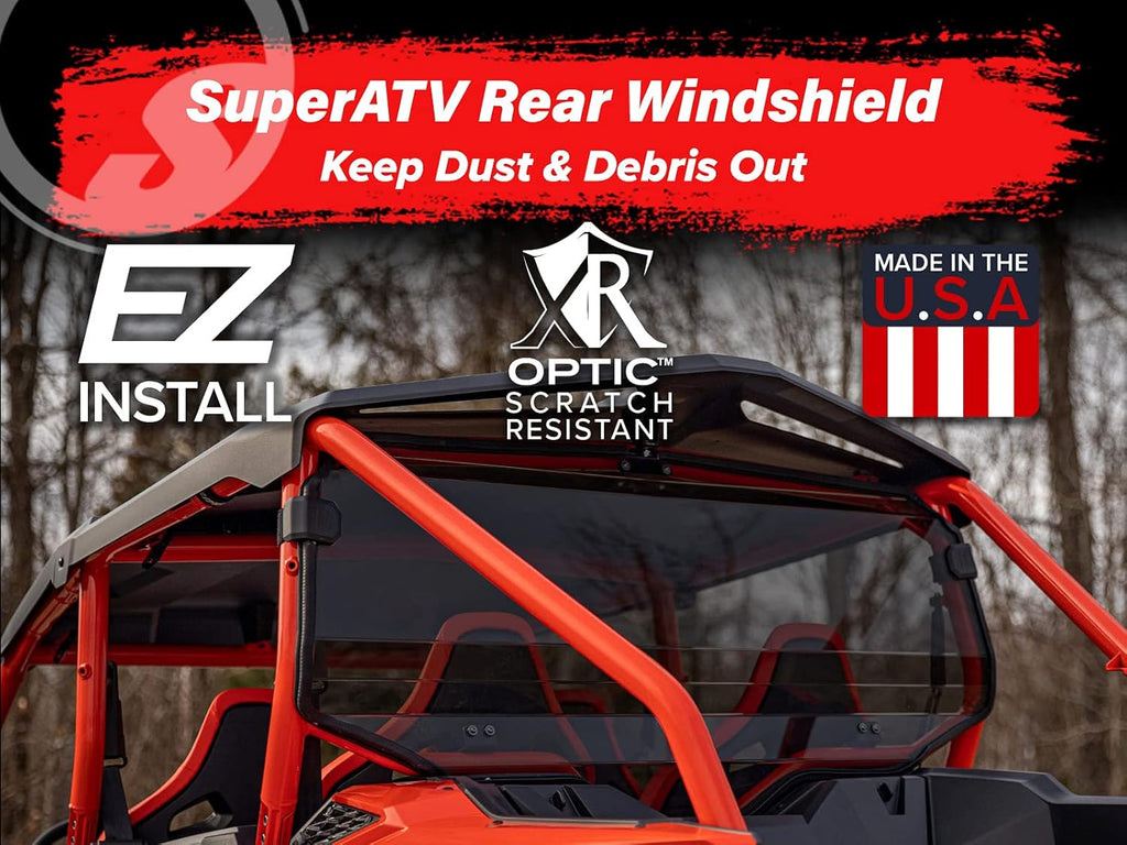 Rear Windshield for Honda Talon 1000X-4, 1/4 Thick Dark Tint Polycarbonate F173