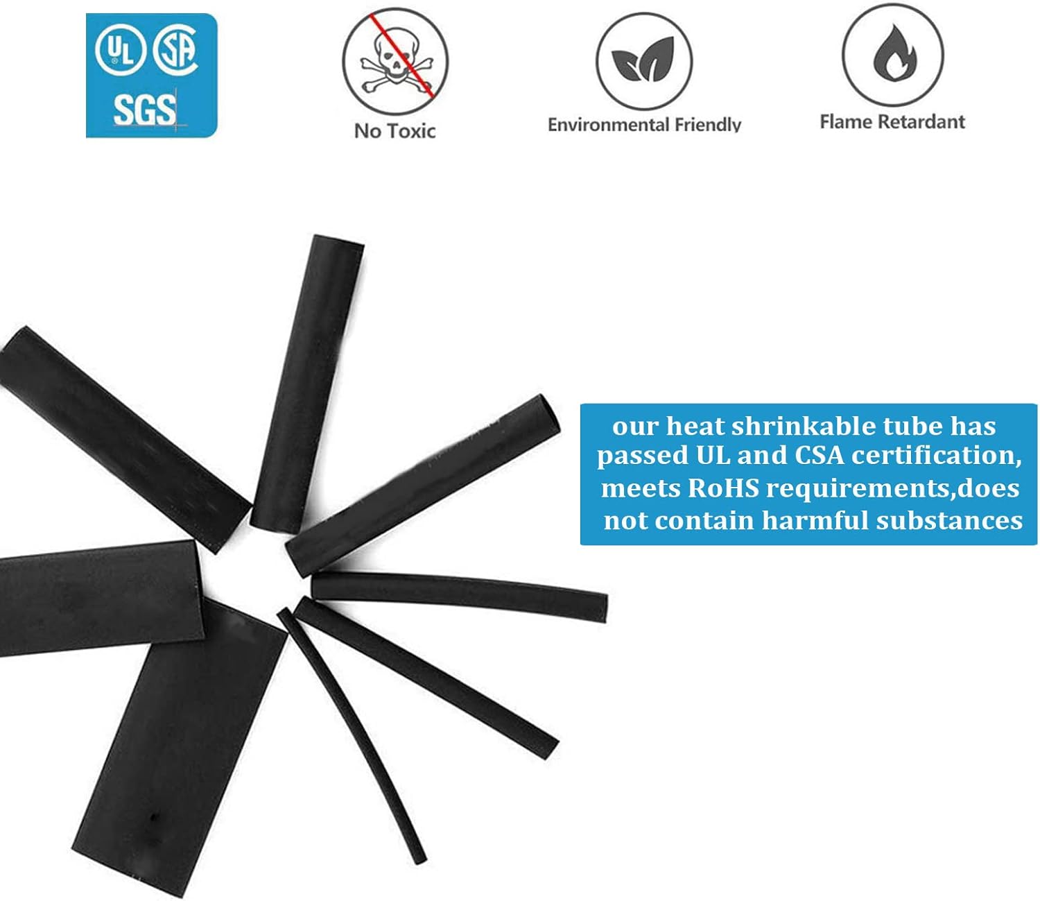 4:1 Dual Wall Adhesive Heat Shrink Tubing Black (1"- 30 Feet) Pack of 2 S239
