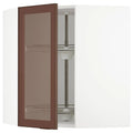 Corner Wall Cabinet with Carousel and Glass Door Z540
