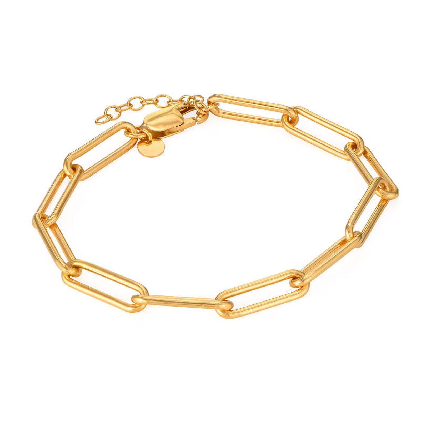 Vermeil Gold Plated Silver Chain Link Bracelet Y564