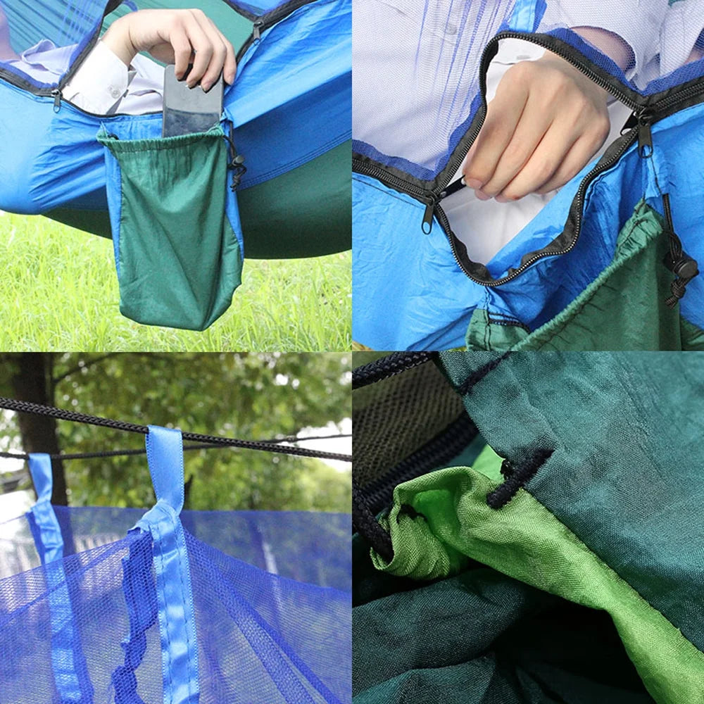 Quick-Opening Hammock with Mosquito Net Portable Nylon X3261