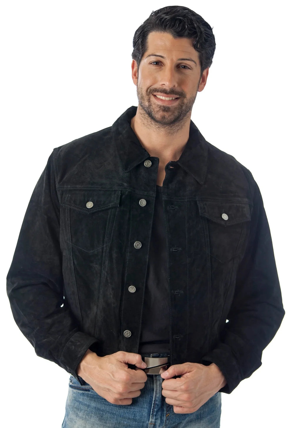 Suede Leather Shirt Jacket (2XL, CAMEL) Y325
