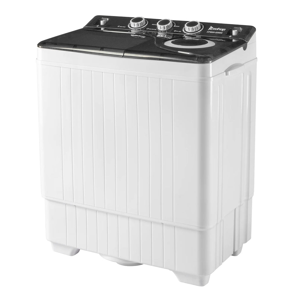 Semi-automatic Twin Tub Washing Machine, 26Lbs, White&Black M964482