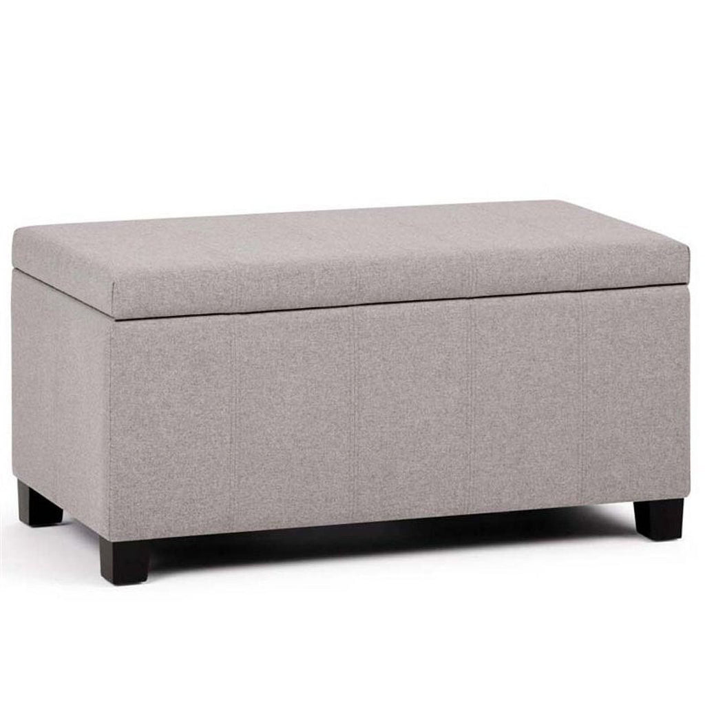 Solid Wood Storage Bench in Cloud Gray D897
