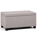 Solid Wood Storage Bench in Cloud Gray D897