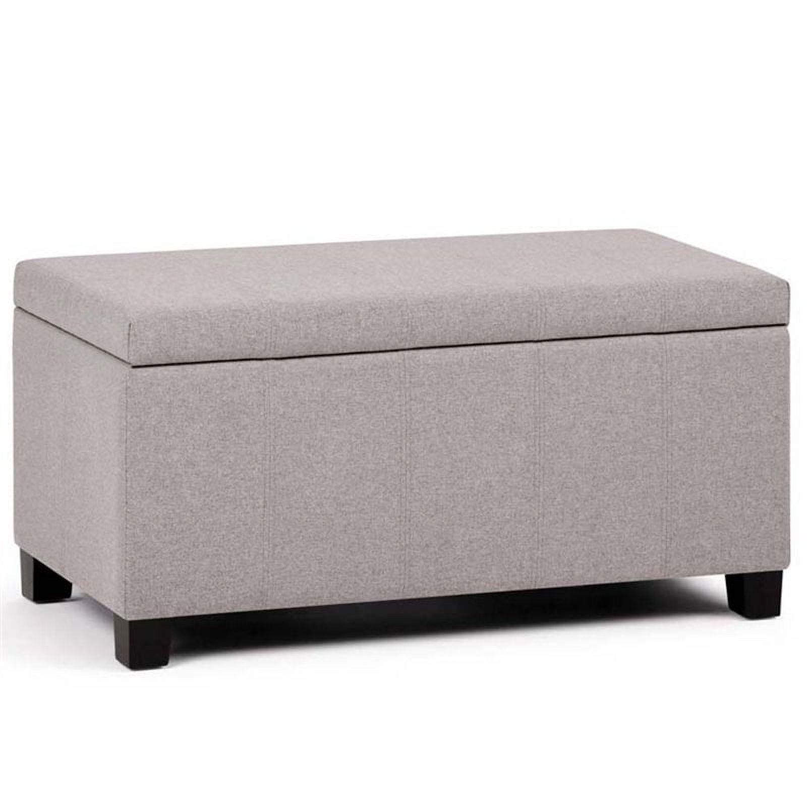 Solid Wood Storage Bench in Cloud Gray D897