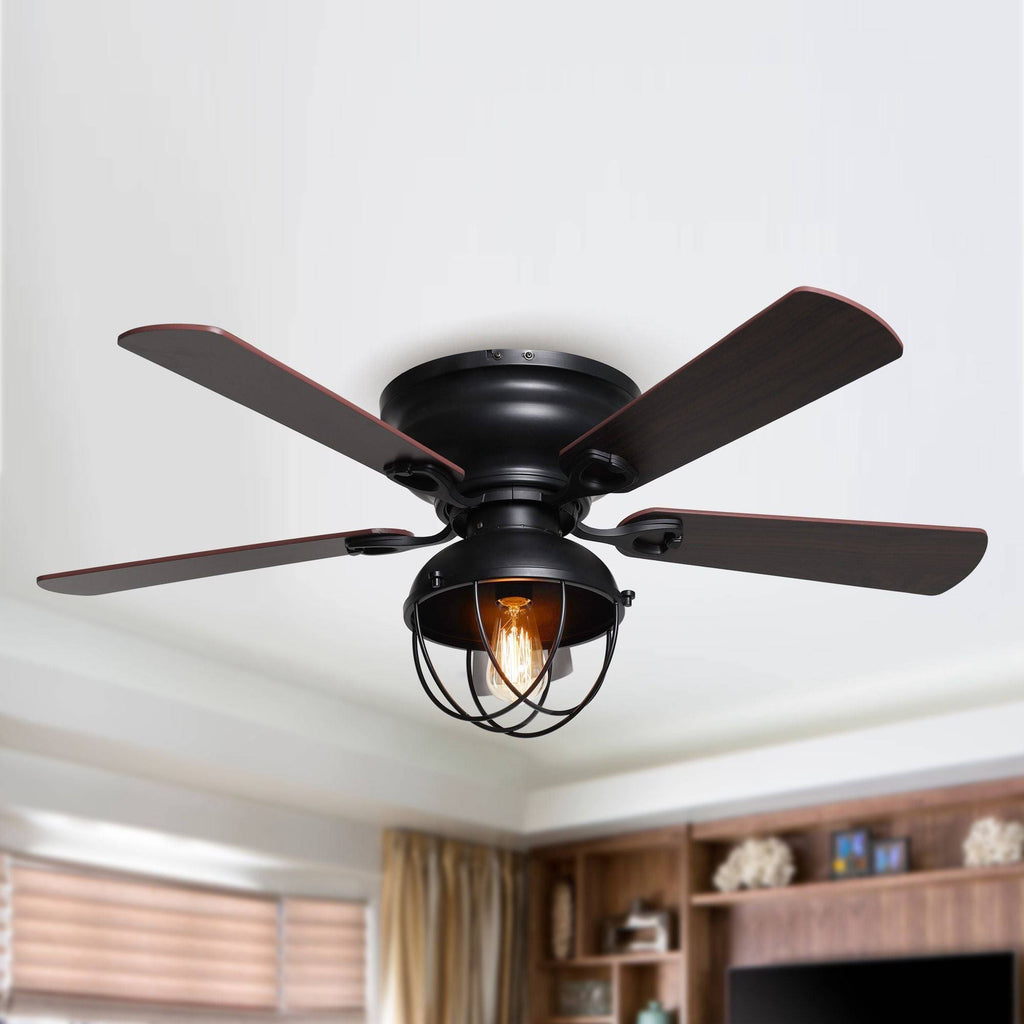 Black Ceiling Fan with Light Kit Z724
