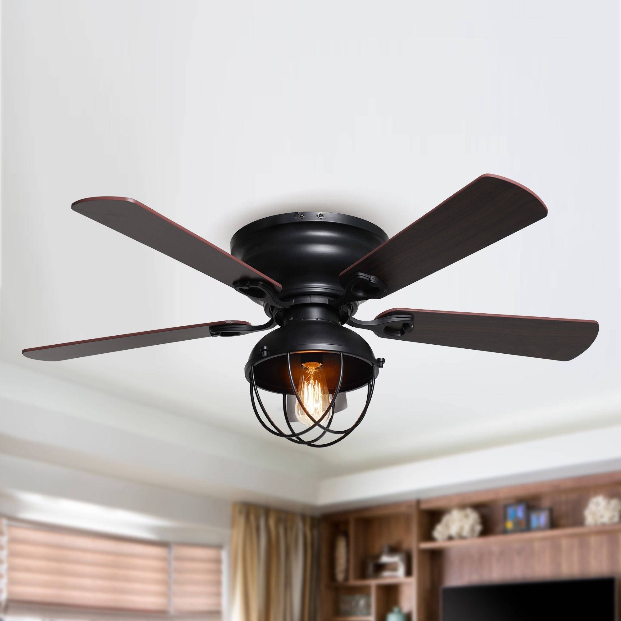 Black Ceiling Fan with Light Kit Z724