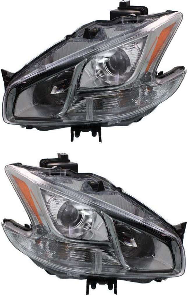 Headlight Assembly for Nissan Maxima Halogen Pair Driver and Passenger Side P1000
