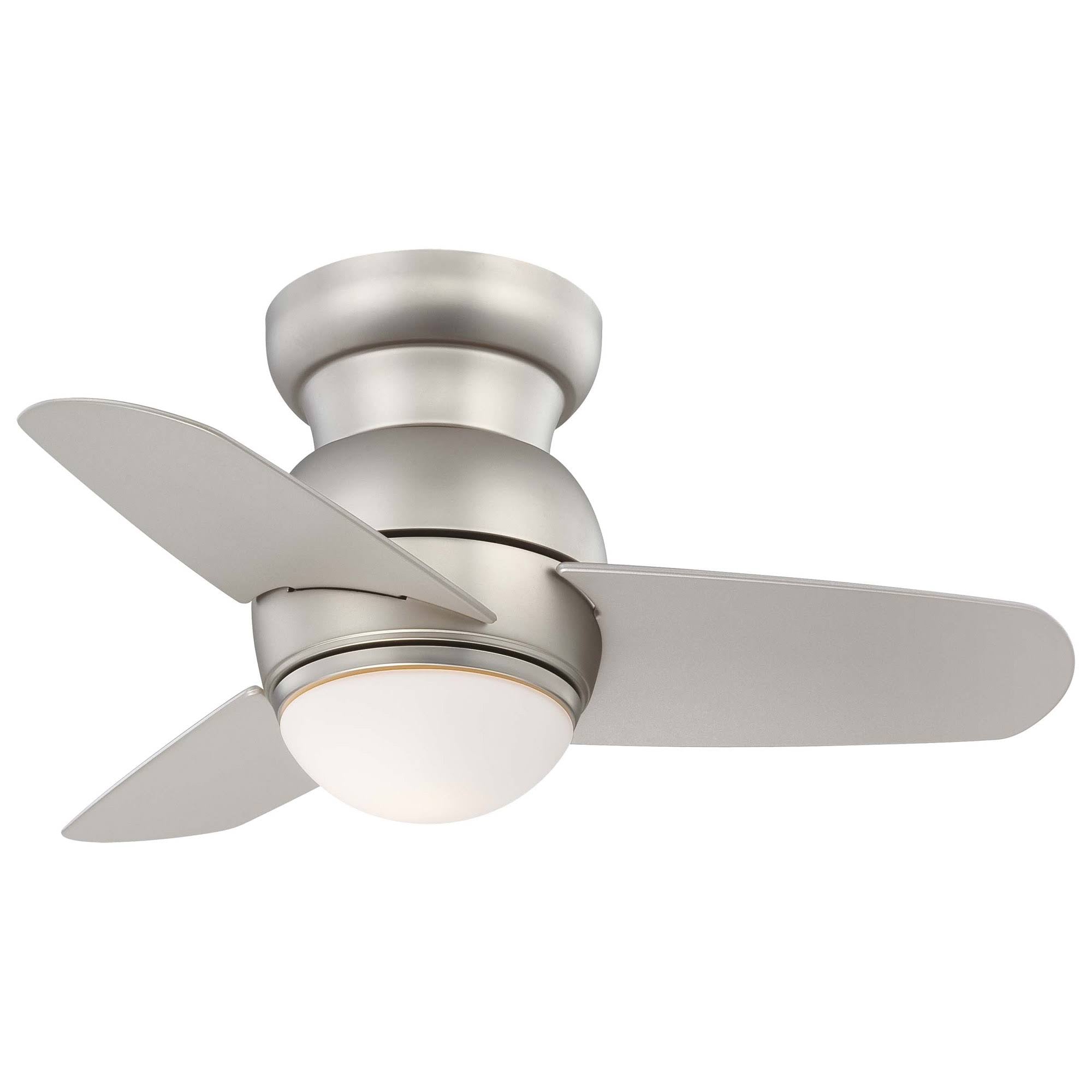 Brushed Steel Ceiling Fan with Light Z555