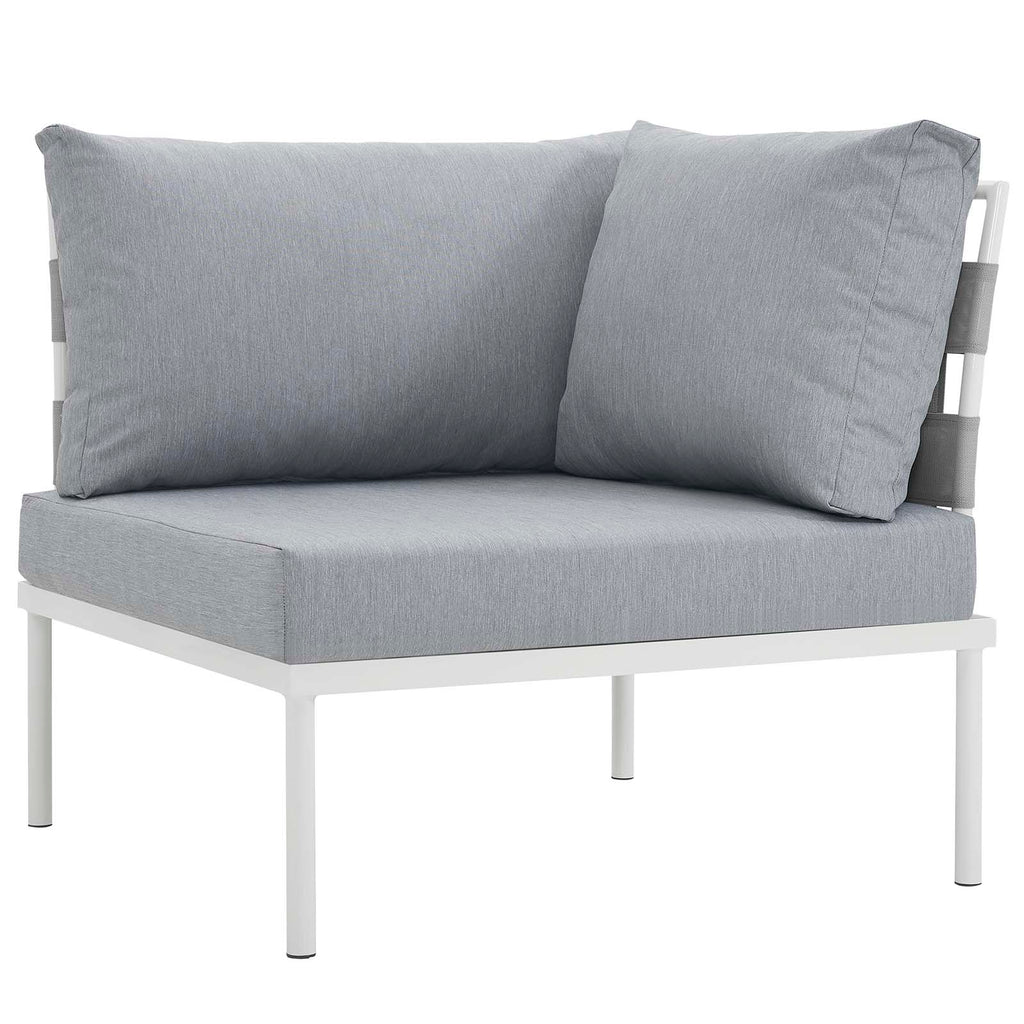 White Gray 8 Piece Outdoor Aluminum Sectional Sofa Set K843242