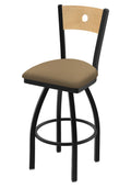 Swivel Counter Stool with Black Wrinkle Finish I7454