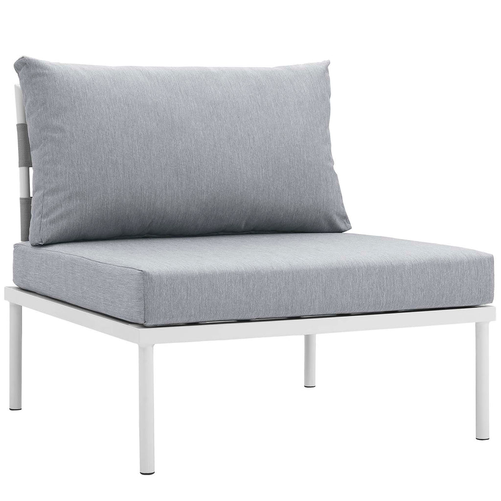 White Gray 8 Piece Outdoor Aluminum Sectional Sofa Set K843242