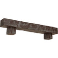 Aged Pecan Faux Wood Fireplace Mantel Kit with Corbels L8148