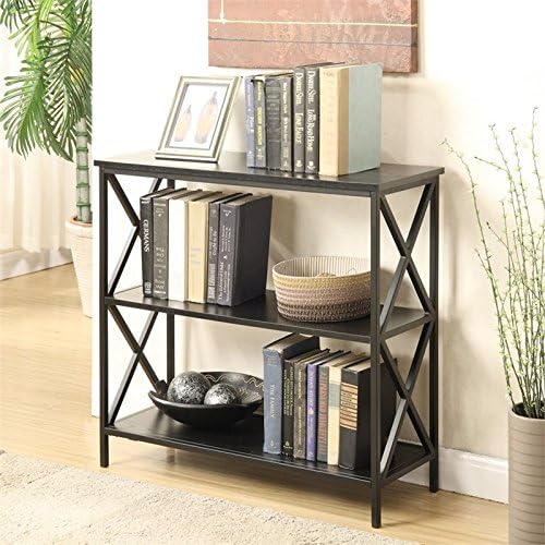 Black 2 Shelf Bookcase N678