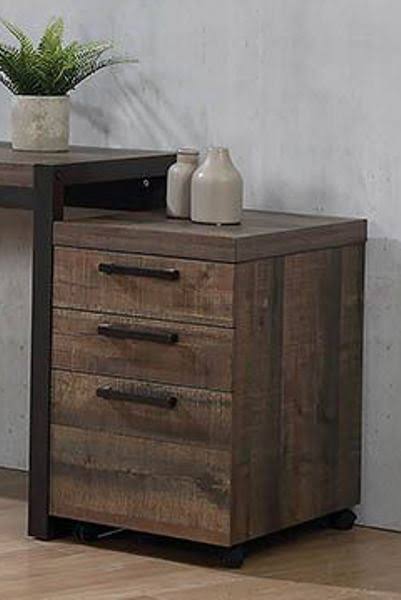 Weathered Oak Mobile File Cabinet R25885