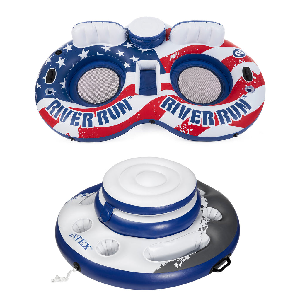 American Flag Inflatable Float & Inflatable Beverage Cooler Float B37098