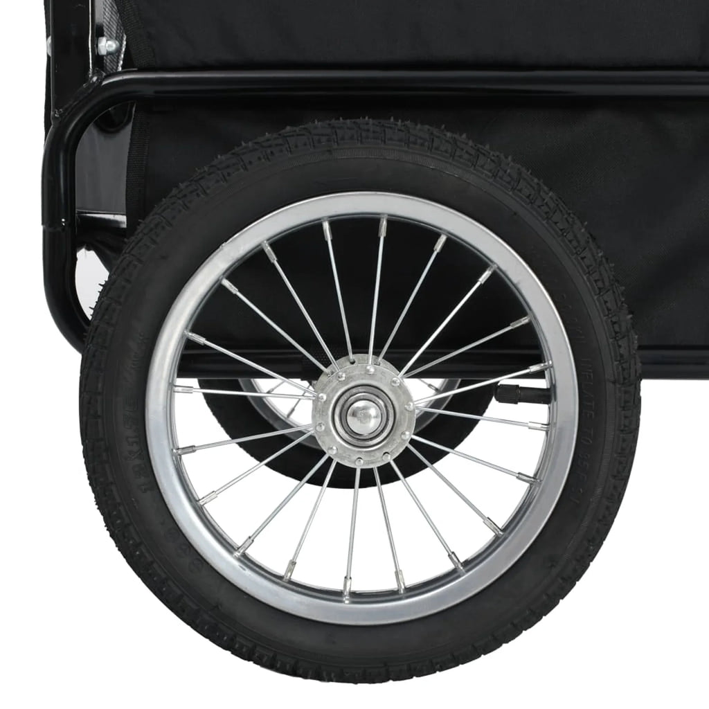 Red and Black Pet Bike Trailer and Jogging Stroller X51565